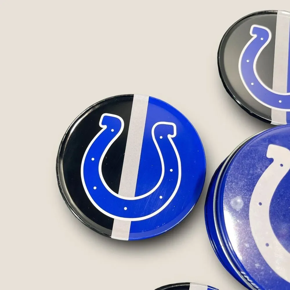 Indianapolis Colts 6pc Beverage Coaster Set Colts 5 Coasters/Tin Storage Box NFL